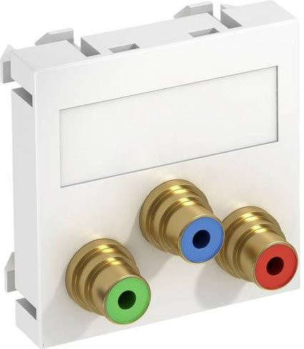 OBO Bettermann Abdeckung Multimediaträger, Weiß, B: 4,5 cm, H: 4,5 cm, T: 0,9 cm - Bild 1