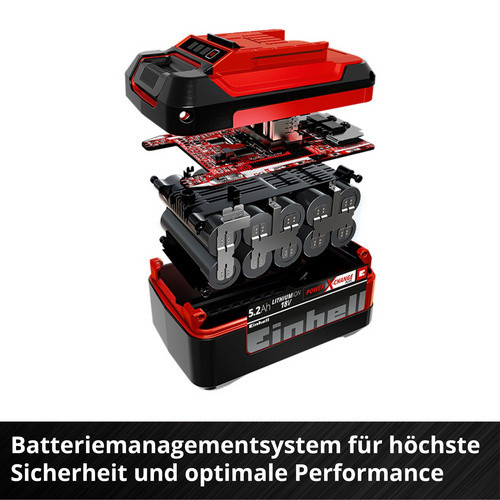 Einhell Power X-Change Plus Akku 18 V 5,2 Ah in Rot/Schwarz - Bild 4