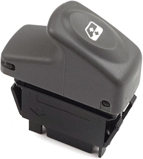 BROSS Fensterheberschalter BDP854 Einzelsteuerung Druckknopf 5-polig in Grau für Renault Kangoo Scenic Megane Logan MK1 Clio Scenic MK2 - Bild 1