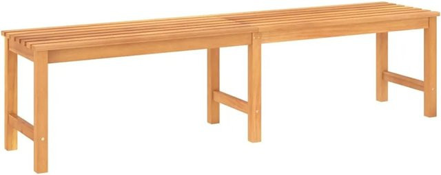 vidaXL Gartenbank aus Teakholz in Braun, B/T/H: 180 x 45 x 45 cm - Bild 1