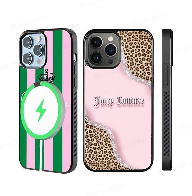 J-JuicysS Couture MagSafe Magnetische Handyhülle für iPhone 16 15 17 Pro Max 14 13 12 11 Plus in Schwarz - Bild 1