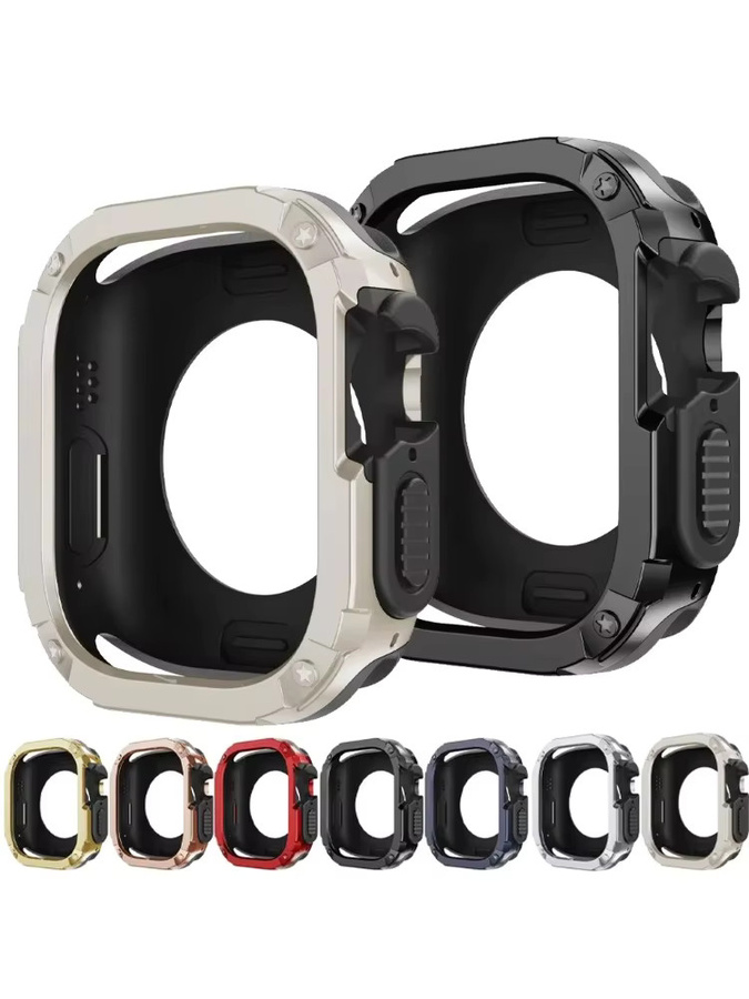 CAOWTAN Uhrenarmband Rüstungsabdeckung für Apple Watch, TPU + PC, Unisex - Bild 5