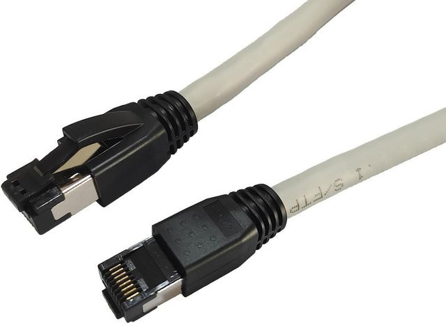 MicroConnect Patch-Kabel CAT 8,1 S/FTP RJ-45 auf RJ-45 Ethernet LAN Kabel Grau, Länge: 10,0 m - Bild 1