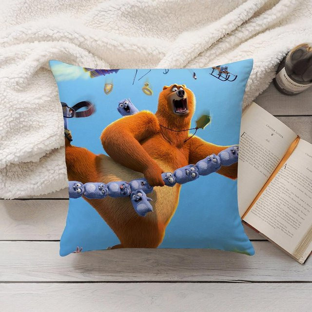 JMG Clothing Kissenbezug Cartoon Grizzy und die Lemminge in Blau, B/B: 50 x 50 cm - Bild 1