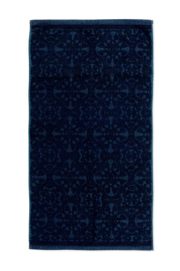 PIP Studio Duschtuch Tile de Pip in Dark Blue, Jacquard Frottee mit floralen Ornamenten, B/H: 70 x 140 cm - Bild 1