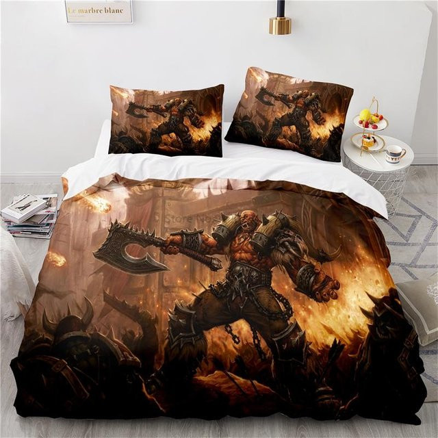 World of Warcraft Bettwäsche Set Horde Banner Design von Binchi Fitness, Mikrofaser, Mehrfarbig, B/H: 140 x 210 cm - Bild 1