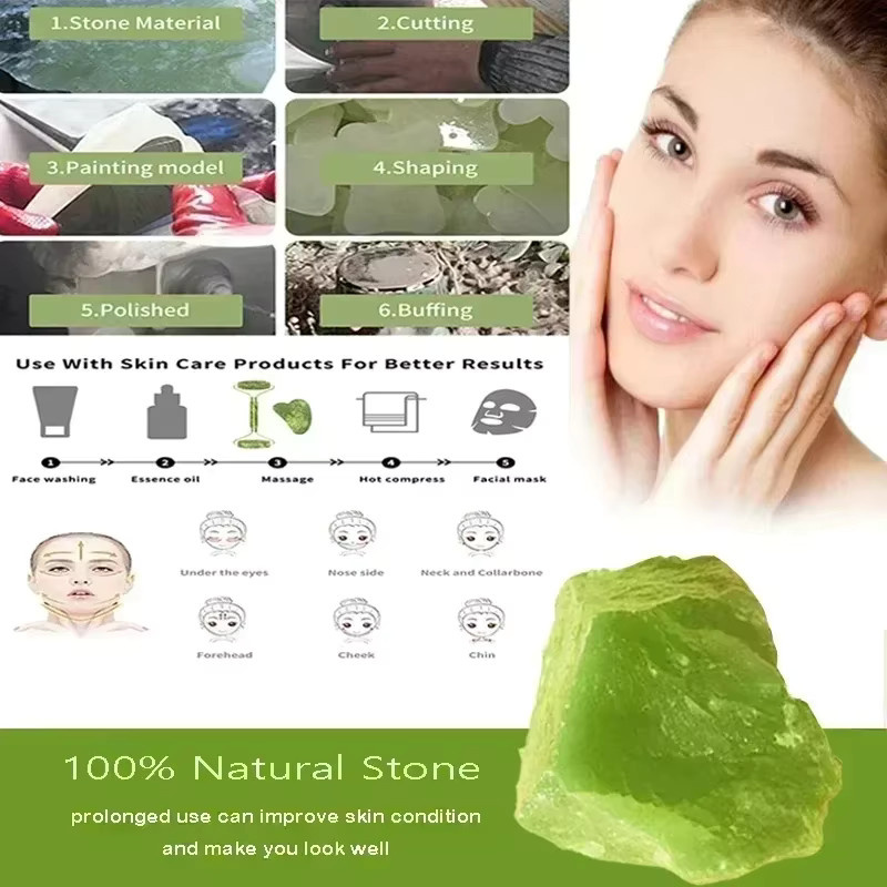 AYHle Jade Roller und Gua Sha Set, Naturstein, Gesicht und Körper - Bild 3