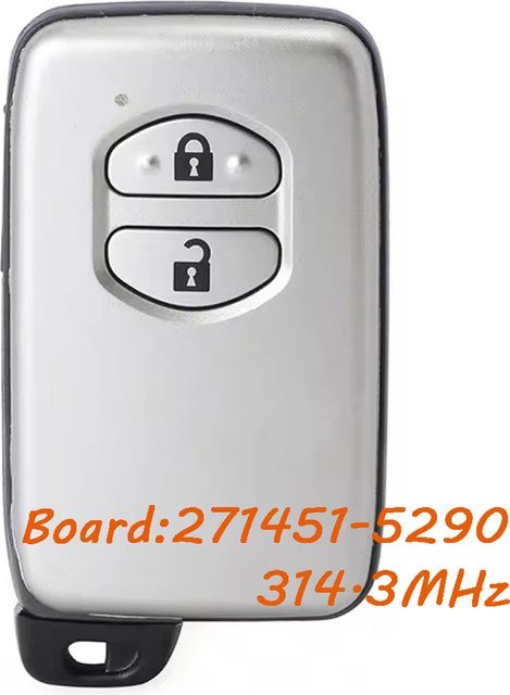 KEYECU Fernbedienung Schlüsselanhänger 314,3 MHz für Toyota Land Cruiser Prado (Modelljahre 2010-2017) HYQ14ACX - Bild 1