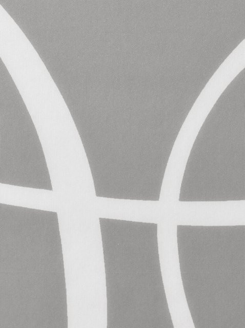 Dekostore Heine Home Semi-transparentes Voile-Dekoschals aus 100% Polyester in Grau und Weiß mit Grafikdesign, Breite: 140 cm - Bild 1
