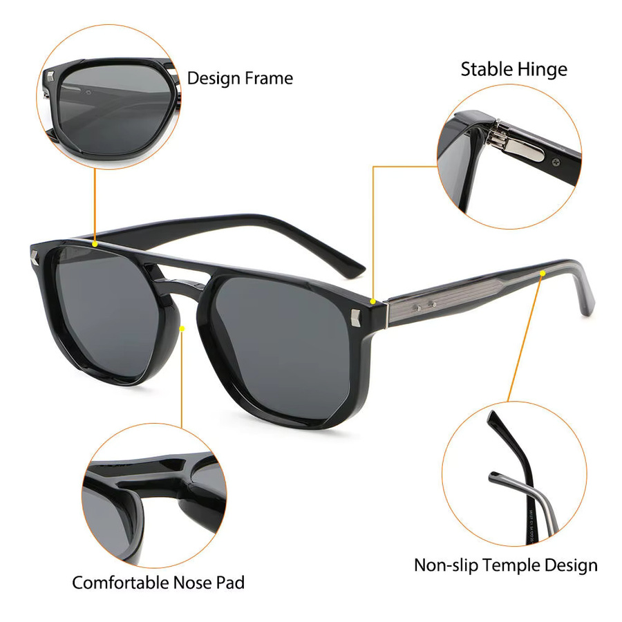 HBK Piloten-Sonnenbrille, Aviator, Vollrand, Unisex - Bild 4