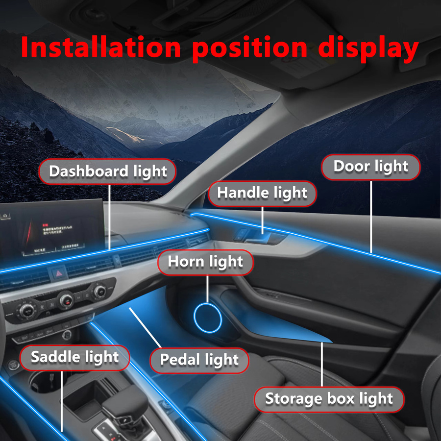 FILIPLI LED Innenraum-Ambientebeleuchtung für VW Golf 7 2013-2014 mit RGB-Farben, App-Steuerung via WiFi und Bluetooth sowie Antibeschlag-Funktion - Bild 3