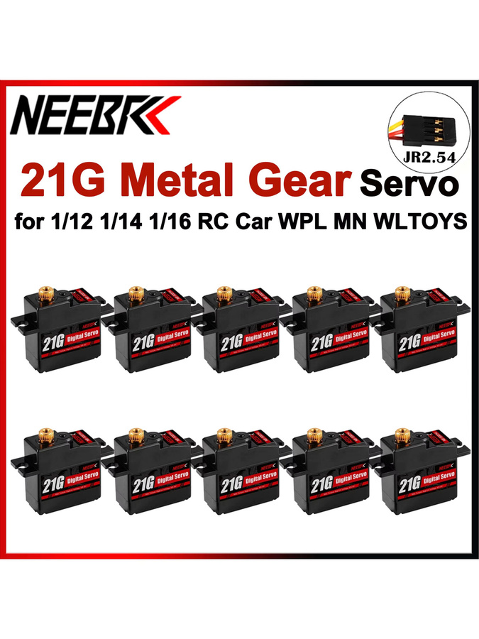 NEEBRC Metal Gear Digital Servo, Zubehör, Metall, Schwarz - Bild 6