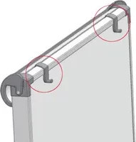 FRANKEN Flipchartblockhalter aus Metall in Grau - Bild 1