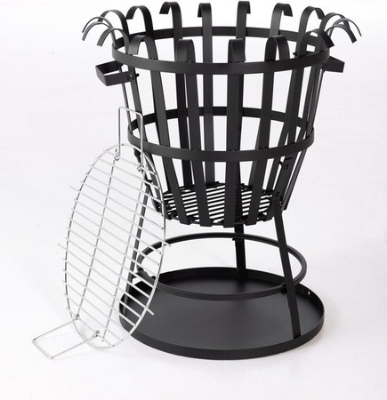 Grillgourmet Feuerkorb aus Stahl in Schwarz, Breite: 51 cm, Höhe: 60 cm