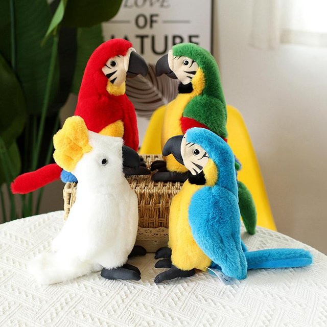 Yiran toy Papageien-Plüschtier, Ara-Puppe, 25cm, bunt/mehrfarbig - Bild 1