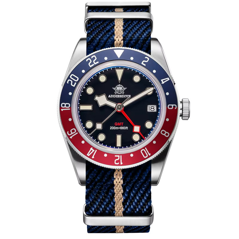 ADDIESDIVE Herrenuhr Diver, Edelstahl, Quarz, 20 ATM, Silber - Bild 6