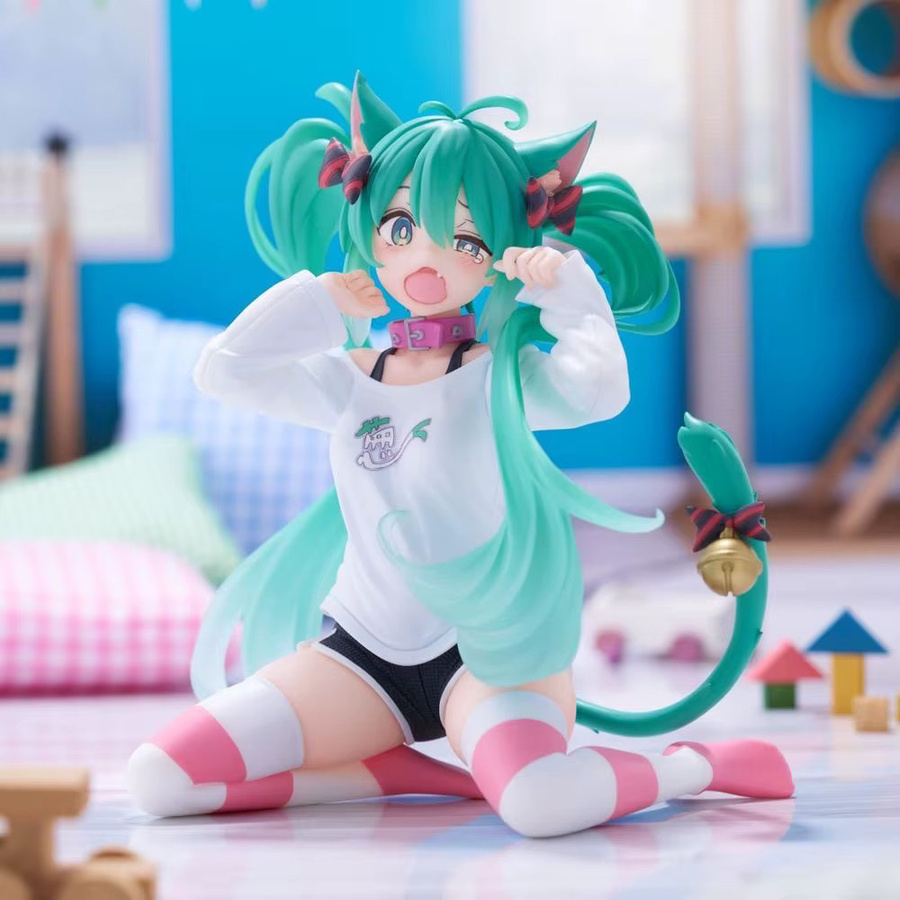 Bandai Hatsune Miku Neko T-Shirt Ver., Actionfigur, 11cm - Bild 2