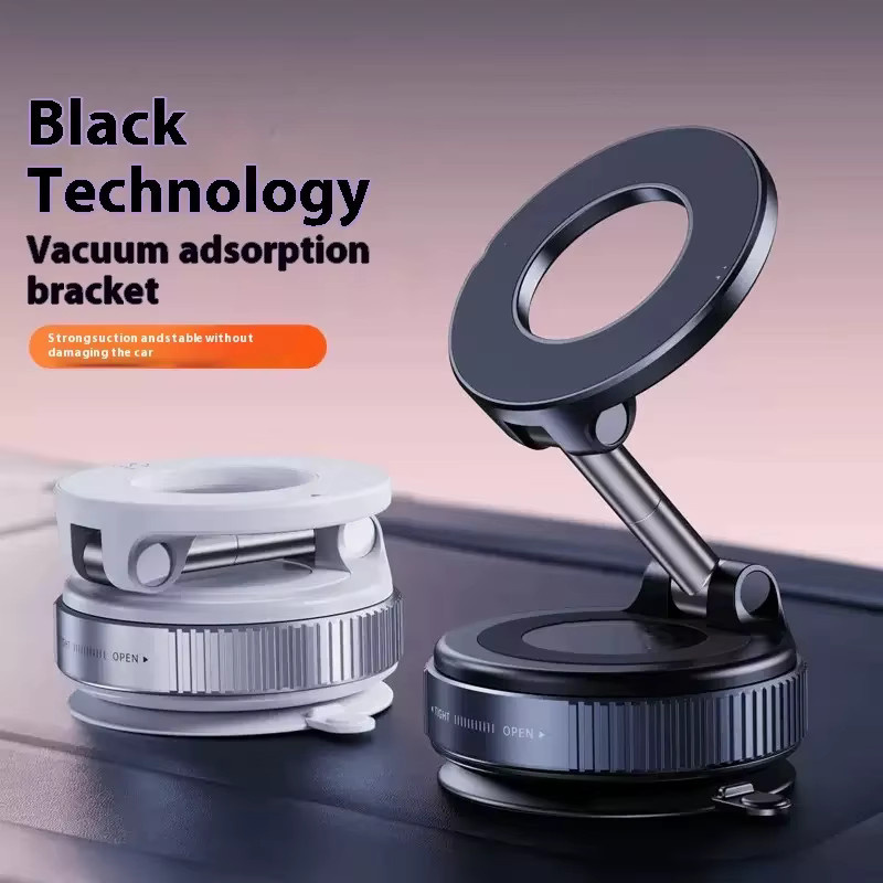Magnetischer Telefon-Autohalter in Schwarz, faltbare und 360 Grad drehbare Halterung für Auto, Schreibtisch und Badezimmer - Bild 2