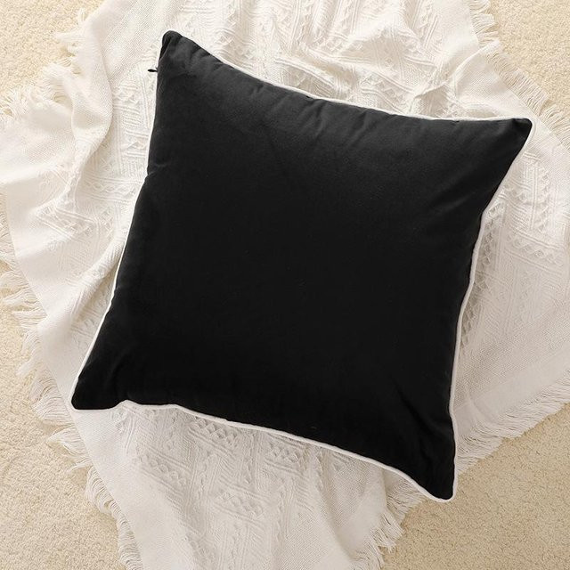 Samt Kissenbezug HASE FiFi in Schwarz und Weiß für dein Sofa oder Wohnzimmer, B/T: 30 x 50 cm - Bild 1