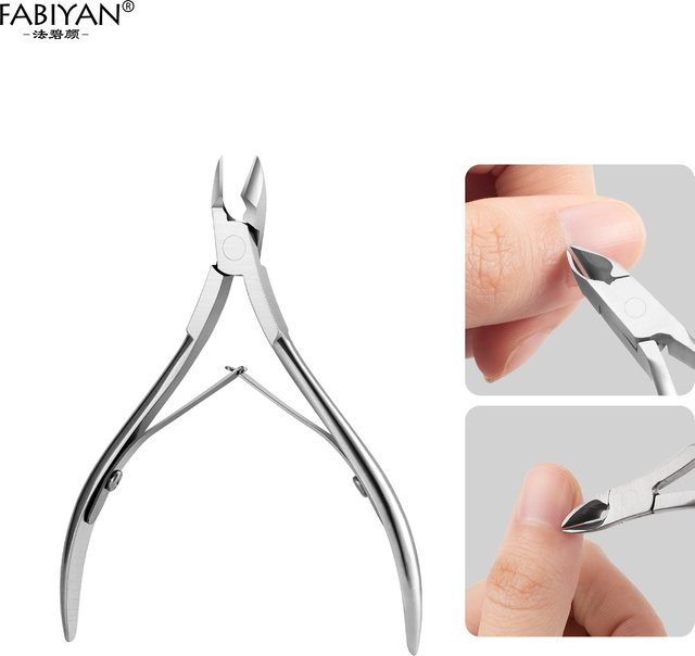 FABIYAN Nagelhautzange aus Edelstahl, Metallic, Unisex - Bild 1