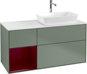 V&B Waschtischunterschrank Finion mit Wandbeleuchtung, lackiert, Breite: 120 cm, Tiefe: 50,1 cm, Höhe: 50,1 cm - Bild 1