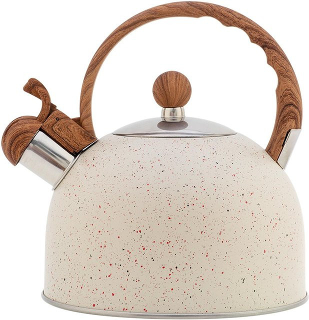 CosyHome Teekessel aus Edelstahl mit Pfeifsignal, 2,5 l, beige - Bild 1