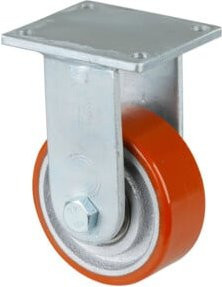 BS Schwerlast-Bockrolle RR110.C10.100 mit Raddurchmesser 100 mm in Orange - Bild 1