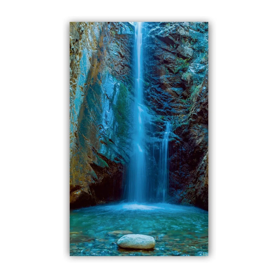Walllux Duschrückwand Wasserfall in Blau aus Alu-Verbund, B/H: 150 x 255 cm, Stärke: 3 mm - Bild 1
