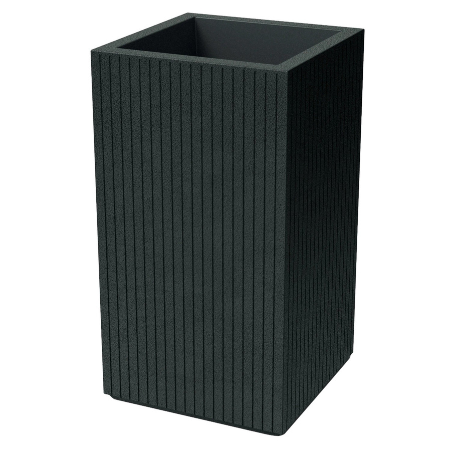 Prosperplast Blumentopf Coro Square modern gerippt in Charcoal, B/T/H: 40 x 40 x 70 cm - Bild 2