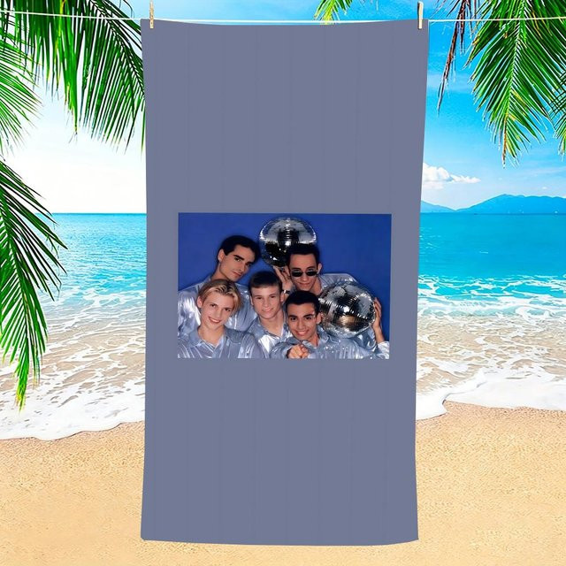 Backstreet Boys Mikrofaser Strandtuch, schnelltrocknend und sandfrei, blau, Breite: 60 cm, Höhe: 35 cm - Bild 1