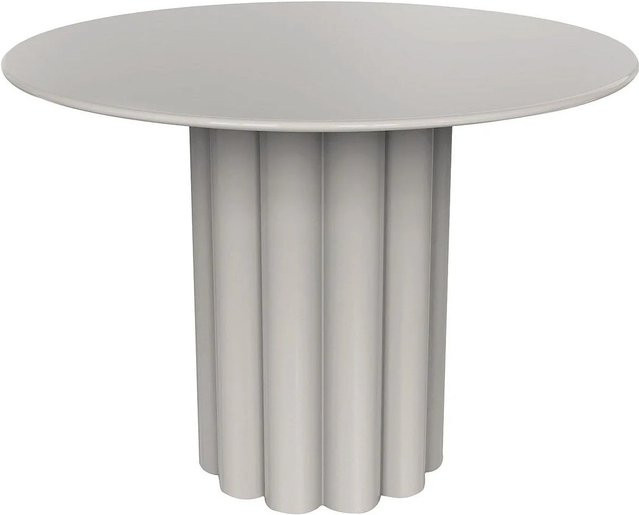Beistelltisch Wodoli von Vente-unique in Hellgrau, Beige und Weiß aus Metall mit mattem Finish, Höhe: 63 cm - Bild 1