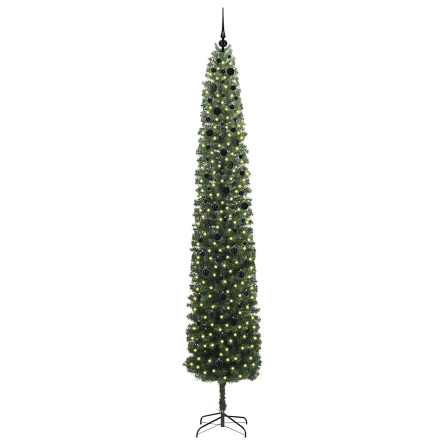 vidaXL Künstlicher Weihnachtsbaum in Grün mit 300 warmweißen LEDs und Ständer, Höhe: 300 cm - Bild 2
