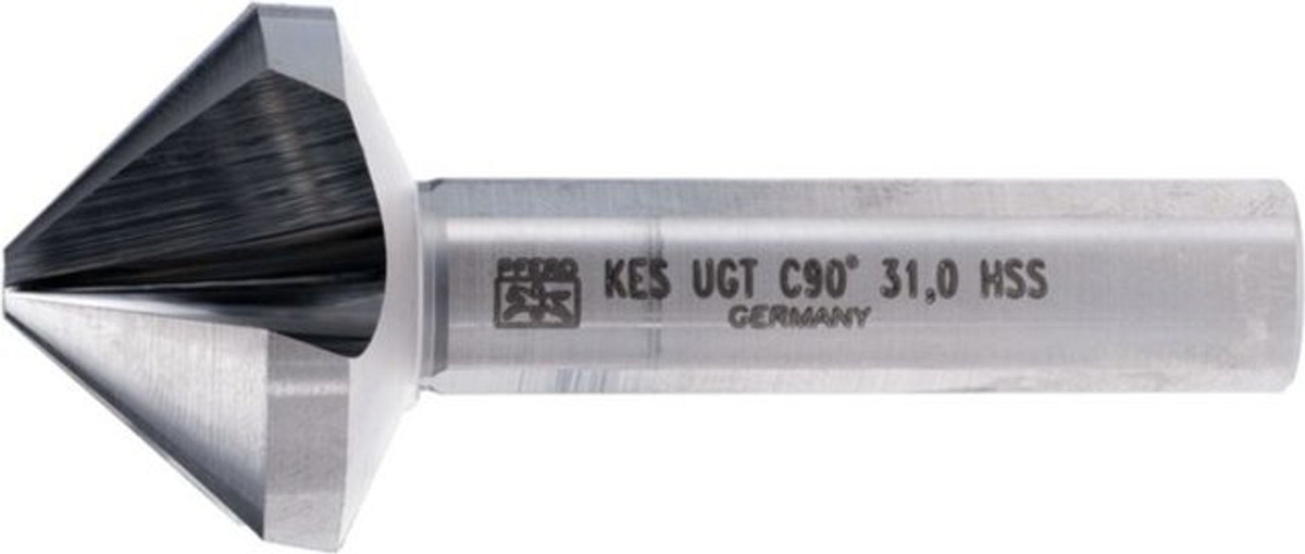 PFERD HSS Kegel- und Entgratsenker UGT 90 Grad Durchmesser 31 mm Schaft-Durchmesser 12 mm DIN 335 C in Silber - Bild 2