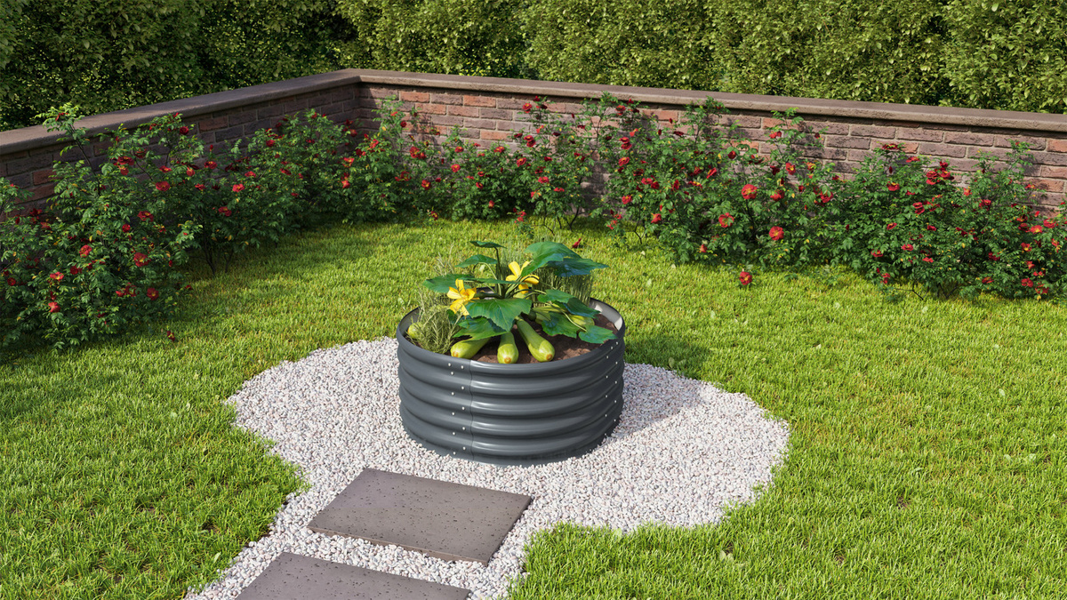 Vitavia Hochbeet Vita 401 Rund in Granit, B: 82 cm, L: 162 cm, H: 40 cm - Bild 2