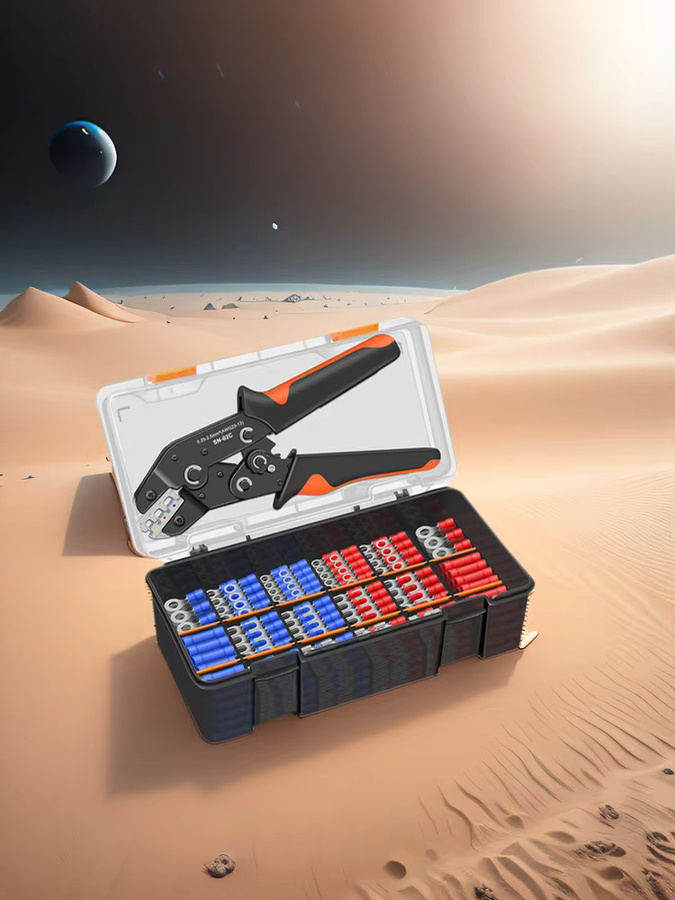 SANJIANG SN-02C Crimpwerkzeug-Set mit 460 Teilen für isolierte Drähte und elektrische Steckverbinder inklusive 17 Arten von Anschlüssen - Bild 4