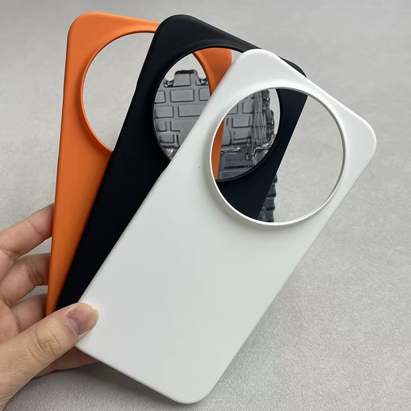 Stoßfeste und dünne PC-Hülle für Xiaomi Mi 17 Ultra und 14 Ultra in Schwarz und Orange - Bild 1