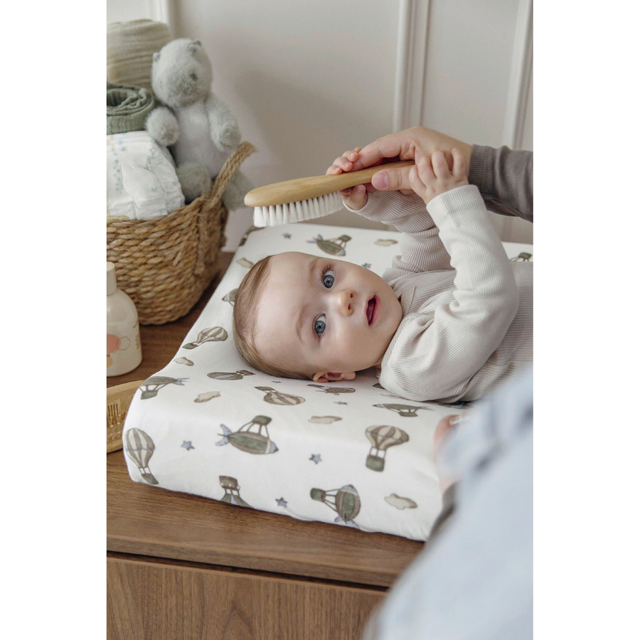 Meyco Baby Wickelauflagenbezug aus Jersey in Multicolour und Weiß, B/T: 50 x 70 cm - Bild 2