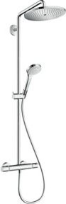 Hansgrohe Croma Select S EcoSmart Handbrause mit Thermostat und S-Pipe in Chrom - Bild 1