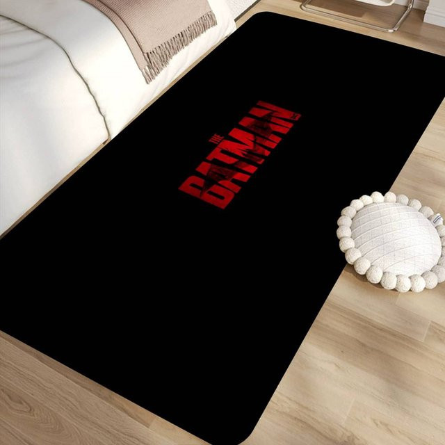 B-Batmans Bodenmatte mit Batman-Motiv, rutschfest und modern, schwarz, rechteckig, für Wohnzimmer und Balkon - Bild 1