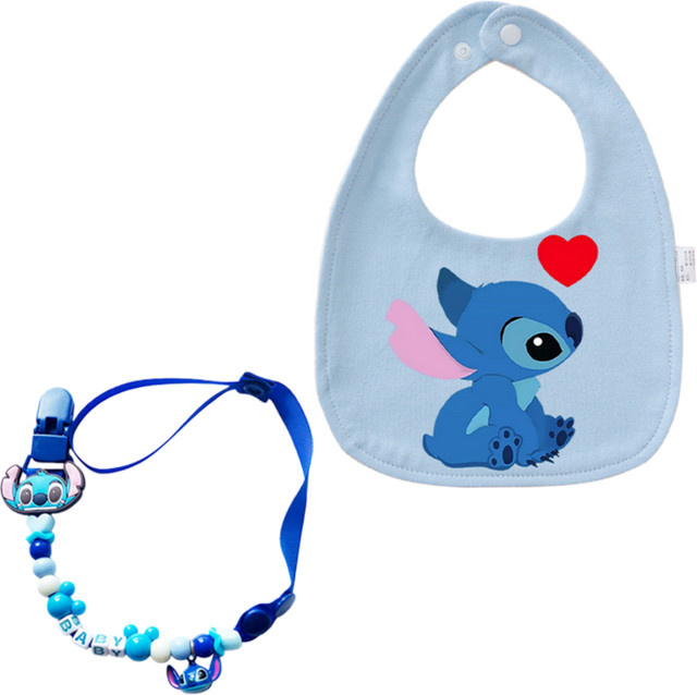 Disney Babyflaschenkette mit Clip aus Kunststoff und absorbierendem Stoff in Grau und Blau - Bild 1