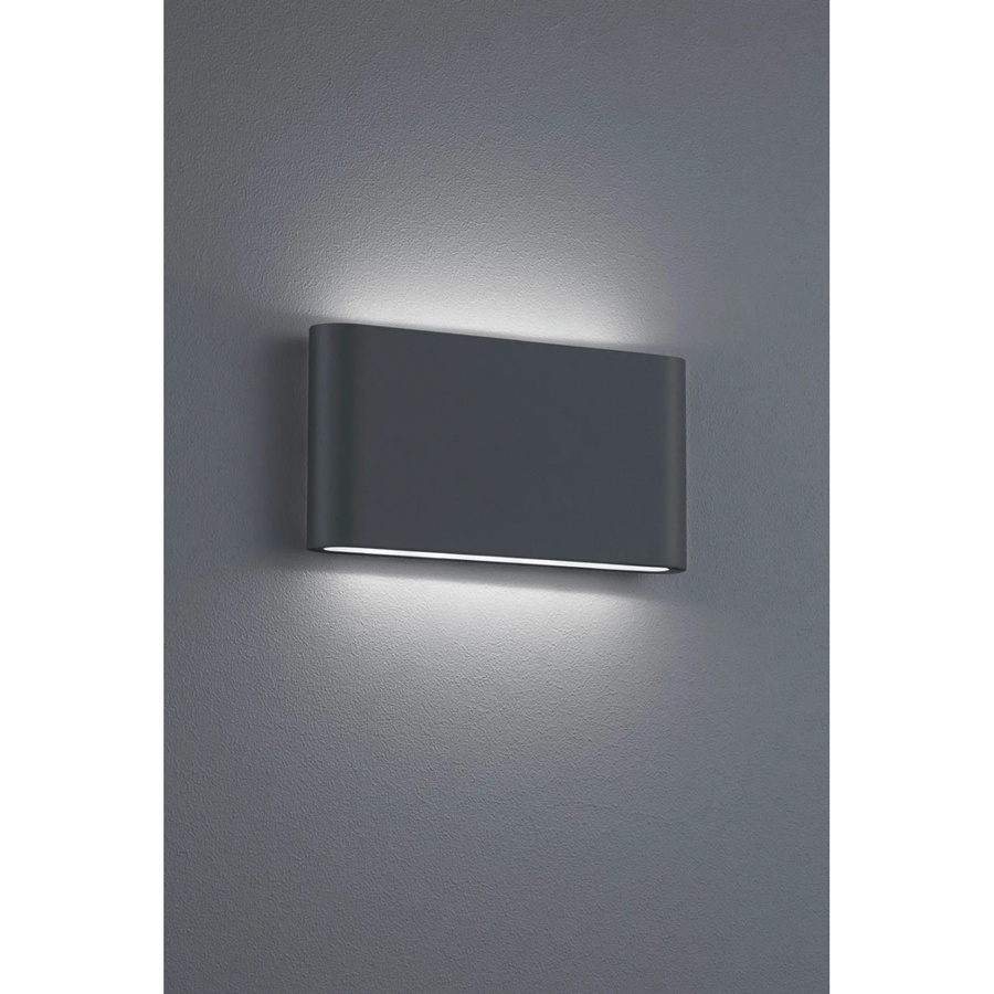 Trio LED-Wandleuchte Thames Anthrazit Up-Down Außenleuchte aus Aluminium-Druckguss B/T/H: 9,0 x 3,0 x 1,0 cm - Bild 2