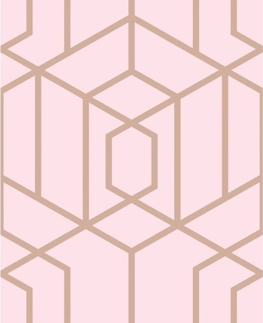 Julien Macdonald Vliestapete Disco Vogue in Pink mit geometrischem Art Deco Design, Breite: 0,52 m, Länge: 10,05 m - Bild 1