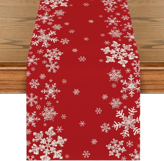 VIKAMA Tischläufer für Weihnachten und Winter als ästhetische Tischdekoration - Bild 1