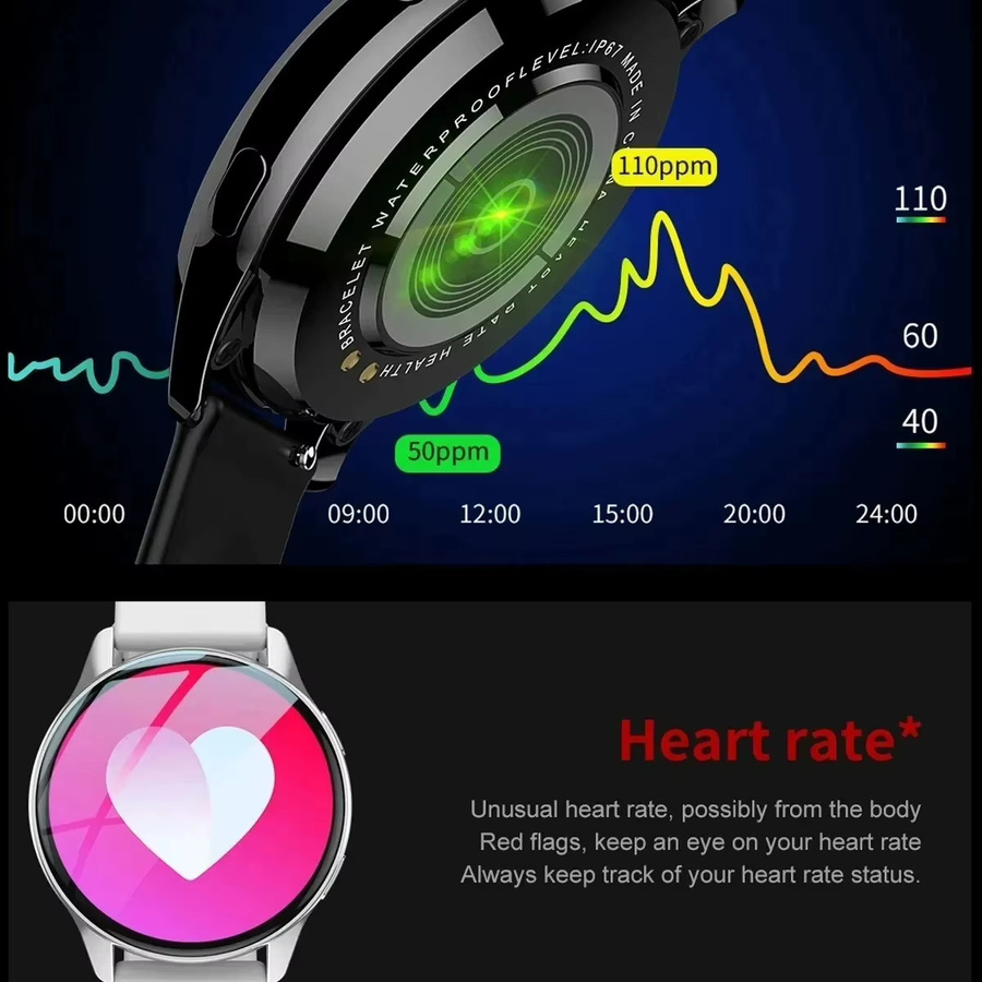 LIGE Smartwatch mit 1,28 Zoll AMOLED Bildschirm, Bluetooth Telefonie und Sport Fitness Funktionen, Weiß - Bild 3