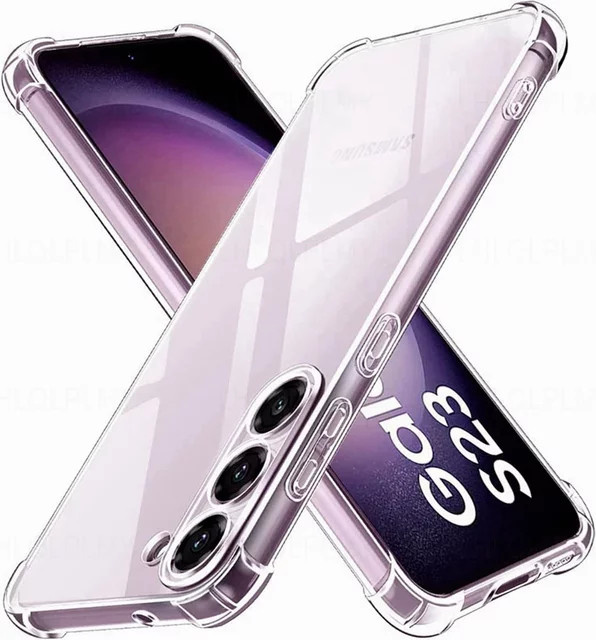 Stoßfeste Silikon-Handyhülle für Samsung Galaxy S25 S24 S23 S22 Plus S21 Ultra in Transparent - Bild 1
