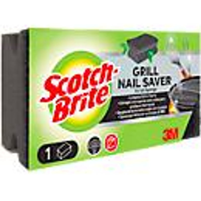 Scotch-Brite Grillschwamm für Grillroste und Öfen mit ergonomischen Griffrillen, schwarz, 1 Stück - Bild 4