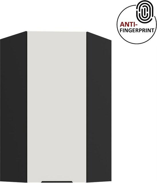 ARIA Eckhängeschrank Weiss Matt Anti Fingerprint Breite: 60 cm, Höhe: 90 cm - Bild 1
