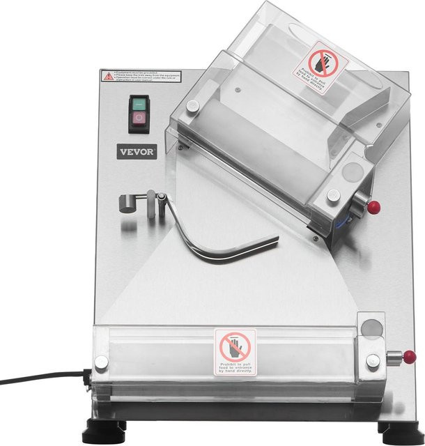 Vevor Automatische Kommerzielle Pizzateigroller Teigpresse 14 Zoll, Silber - Bild 1