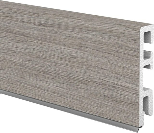 Döllken Profiles Hartschaumleiste Cubica 60 sk Eiche Siena, Farbe: Braun/Grau, B/H: 60 mm x 14 mm, Länge: 2500 mm - Bild 1