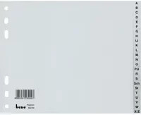 Bene A-Z Register in Grau und Weiß, A4, Blanko, Kunststoff - Bild 1